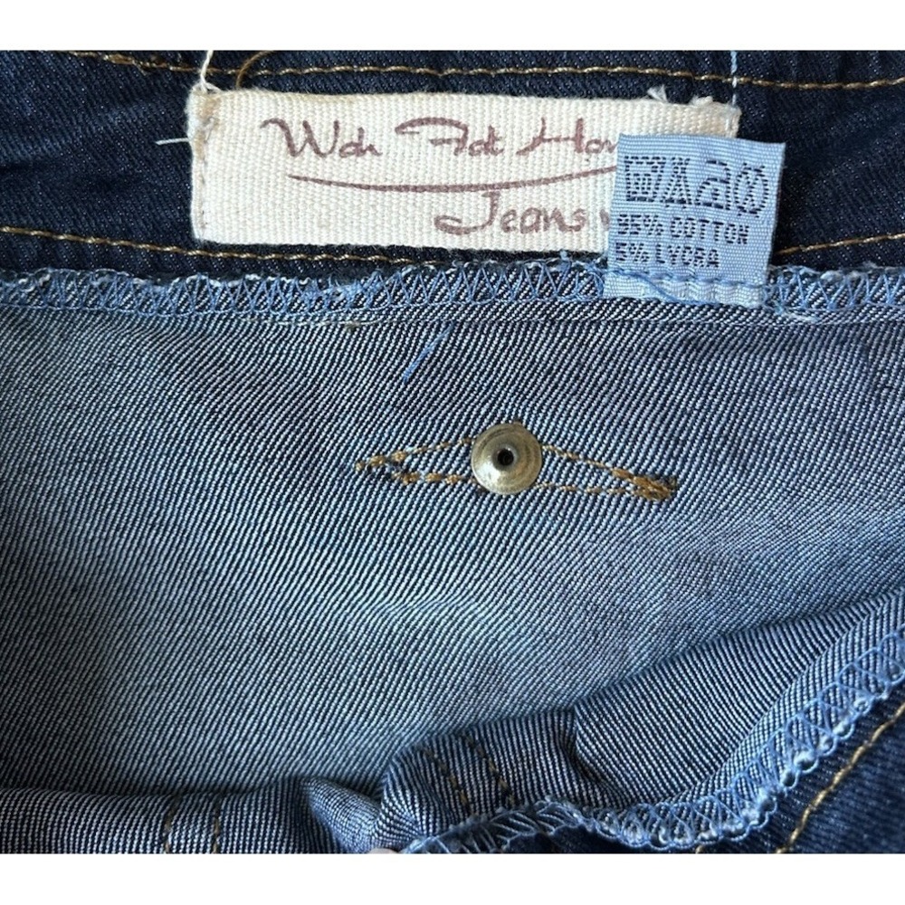 Y2K Denim Maxi Skirt 30 Raw Hem Pockets Grunge 2000s Edgy Streetwear Dark Wash - Picture 8 of 10